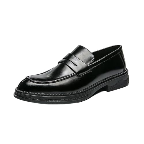 Mens Loafers Shoe Simple Slip On Vegan Leather Resistant Anti-Slip Comfortable