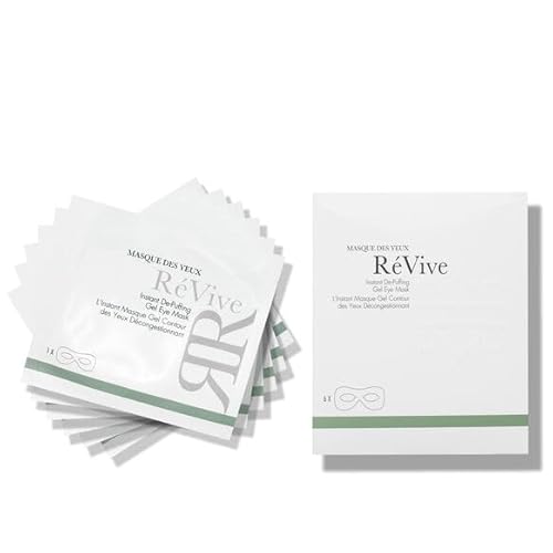 Revive Skincare Review: Unlock Radiant, Youthful Skin with Essential Oils 10 ReVive, Masque Des Yeux Instant De-Puffing Gel Eye Mask- 6 Pack