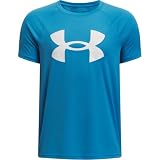 Under Armour Boys Tech Big Logo Short Sleeve T-Shirt, (453) Ether Blue / / White, Large