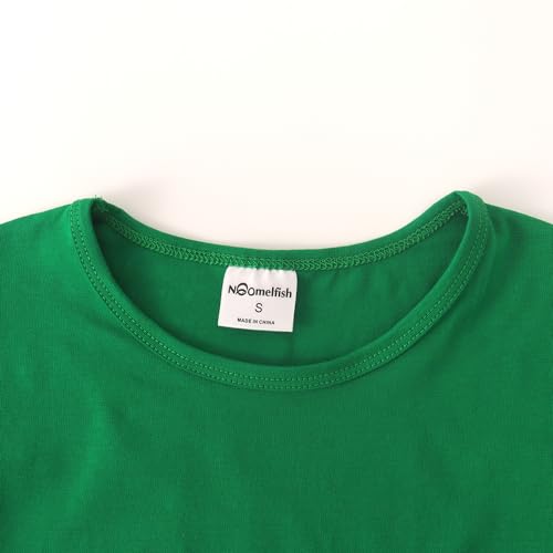 Image of Noomelfish Girls Short Sleeve Crop Tops Kids Summer Dance Cropped T-Shirts (5-14 Years)