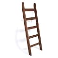 Blanket Ladder 5 ft. Wood Rustic Decorative Quilt Ladder. Brown Vintage Wooden Decor. Throw Blankets Holder Rack (Thick Premium Brown)