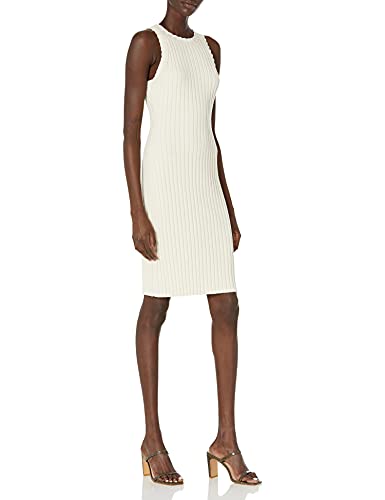 Robe moulante côtelée blanche BCBGMAXAZRIA vêtement d'été taille M
