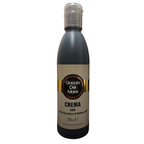 Crema de Vinagre Balsámico de Modena | Goccia del Mare - Crema con Aceto Balsamico Di Modena IGP, 250 ML - Vinagre Modena, Vinagre de Modena Balsamico, Vinagre Balsamico de Modena Auténtico