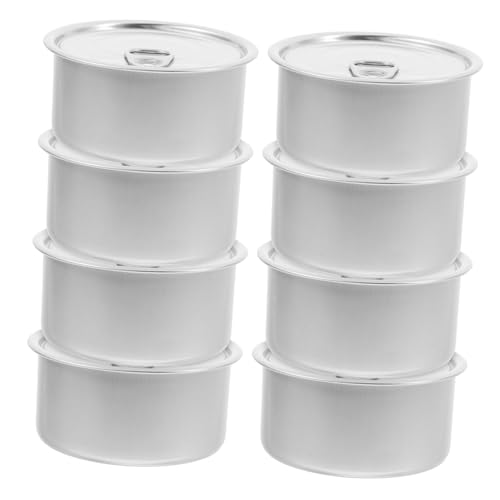 Cabilock 10Pcs Holiday Tins with Lids Cans for Loose Tea Coffee Pet Food Storage Easy Open Design for Convenient Use