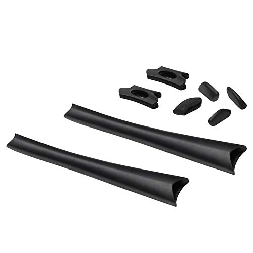 MYCOURAG Replacement Nosepieces & Earsocks Rubber Kits for Oakley Flak Jacket OO9008/Flak Jacket XLJ OO9009 Sunglasses - Black