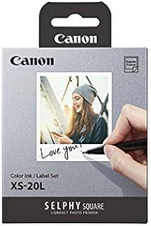 Canon Color Ink/Label Set XS-20L (20 Sheets), Compatible to Canon SELPHY Square Printer