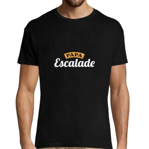 T-shirt homme papa escalade à porter en salle de grimpe ou en famille