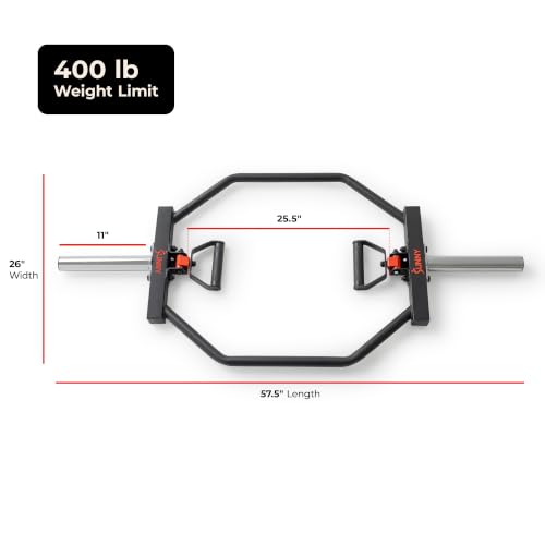 Sunny Health & Fitness Olympic Hex Trap Bar, Swivel Handles for Deadlifts - image 7