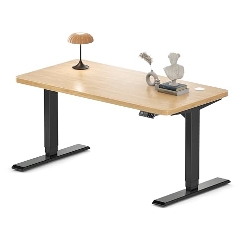 MAIDeSITe Höhenverstellbarer Schreibtisch 140x70cm - Elektrisch Schreibpult Höhenverstellbar 3-stufige mit 2 Energieeffizient‌ Motoren -Stabil & Flüsterleiser Arbeitsplätze Traglast 160kg -S