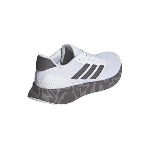 adidas Women's Run Falcon 5 Sneaker, White/Grey Strata/Black, 53