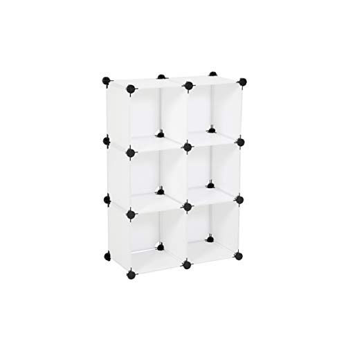 Ribelli Scaffale componibile con 6 cubi e ante/scaffale 6 cubi/ 6 ante, esecuzione:scaffalatura senza bulloni. 6 cubi