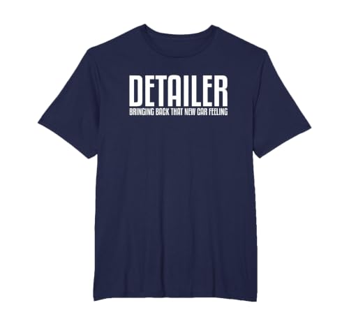 Detailer Bringing Back that New Car Feeling Auto Detailing T-Shirt, Men's Big and Tall, Navy Blue, 3X Tall