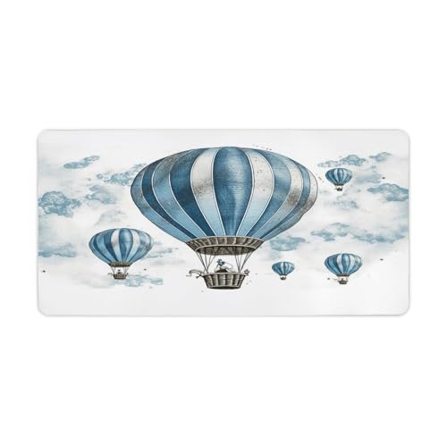 Mouse Pad Grande Antideslizante de Goma Estilo Globo Azul miniatura 1