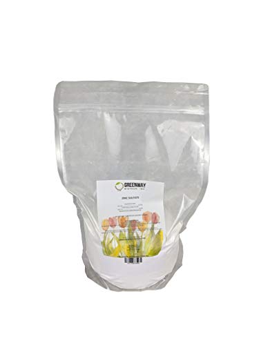 Zinc Sulfate Powder 35.5% Monohydrate Plus 16.5% Sulfur Greenway Biotech Brand (10 Pounds)