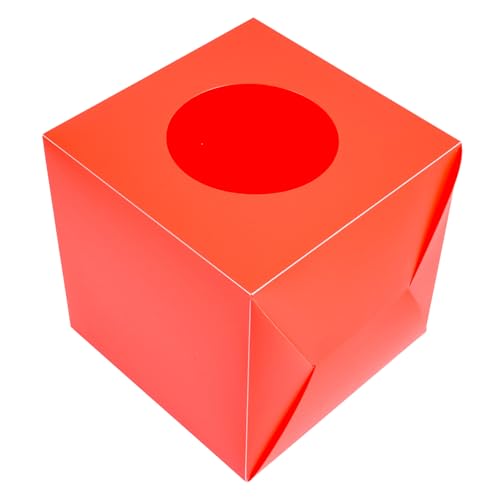 OFFSCH Caja De Rifa Pequeña De Plástico Roja, Contenedor Para Boletos y Votos, Caja Para Sorteo De Juegos y Fiestas, Uso En Oficinas y Eventos Obsequios