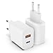 20W USB C Adapter, 2er Pack iPhone ladegerät für iPhone 15 14 Plus Pro Max 13 12 11 SE, USB A+C PD 3.0 iPhone schnellladegerät, Ladestecker Power Adapter USB stecker Netzteil(Ohne Ladekabel) ladekabel günstig Kaufen-20W USB C Adapter, 2er Pack iPhone ladegerät für iPhone 15 14 Plus Pro Max 13 12 11 SE, USB A+C PD 3.0 iPhone schnellladegerät, Ladestecker Power Adapter USB stecker Netzteil(Ohne Ladekabel)