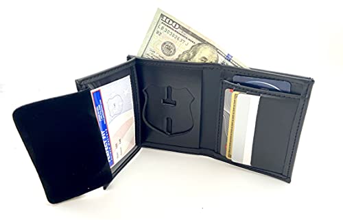 Perfect Fit Shield Wallets NYPD Patrol Officer New York City Police Department Patrolman Hidden Badge Wallet Leather Black (Cutout PF-145)3