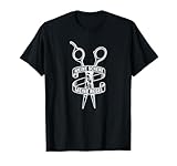 Friseur und Haarstylist Geschenke & Ideen - Friseur Frisör Geschenk - Frisur Haarstylist T-Shirt für Damen - Schwarz, S - Klassisch, Halbarm, Crew-Ausschnitt