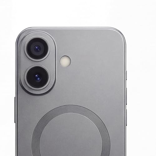Image of amazon basics Premium Mag-Safe Case for iPhone 17 | Shockproof & Anti-Scratch Cover | Soft Silicone with Wireless Charging | Camera Lens Guard - Gray