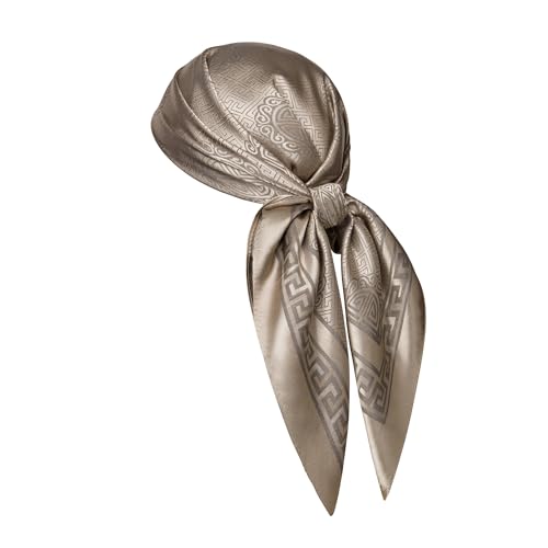 Image of 35 inch Men's Large Square Jacquard Scarf - Cowboy Wild Rugged Style, With Gift Packed