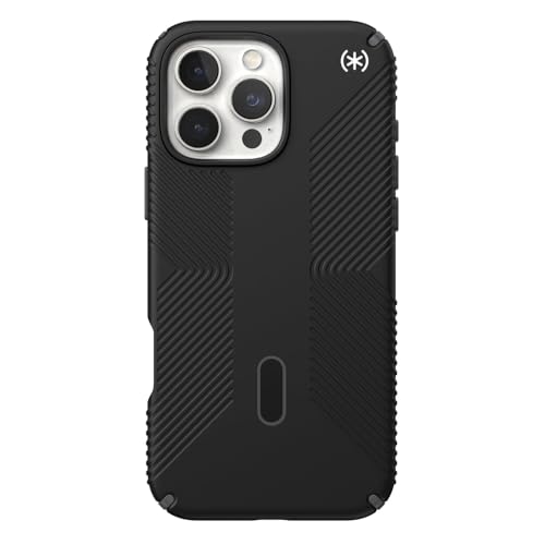 Image of Speck Presidio 2 Grip iPhone 16 Pro Max Case - MagSafe and ClickLock - Slim Black /Slate Phone Case