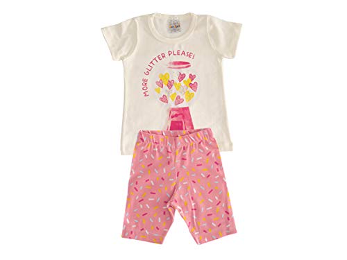 Kit 3 Conjuntos Menina Infantil Shorts Bermuda Iaiá Kids Desenho do tecido:Estampado/Sortido;Tamanho