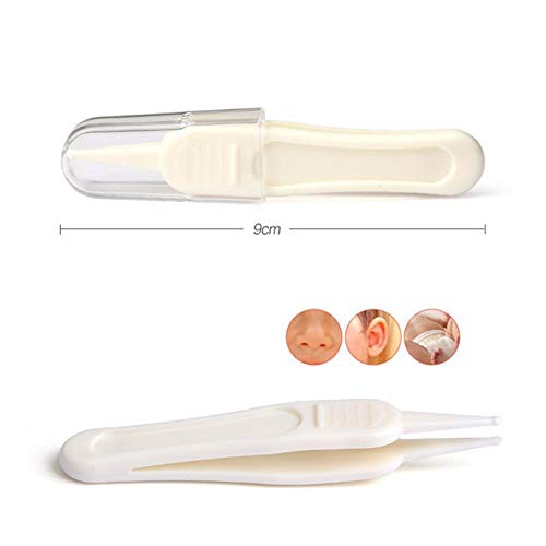 Baby Nasal Tweezers Pack Of 2, Baby Nose Cleaning Tweezers, Round-Head Baby Nose Booger Picker Ear Cleaner Clip Tool, Q-Grips Ear Wax Remover For Baby Care #TOP6
