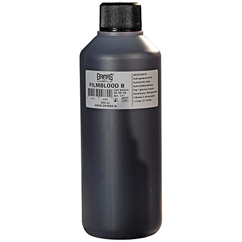 Grimas Filmblut, Farbe B, 500ml, Profi Kunstblut hochrealistisch, für Halloween, Karneval, Film, Theater und Unfalldarstellung, auswaschbares Fakeblut in Gelkonsistenz