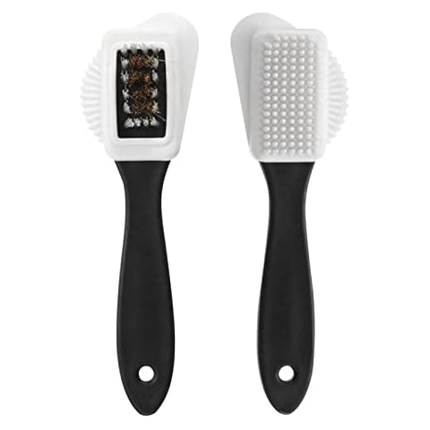 2er Set Wildlederbürste für Schuhe, Schuhbürste Raulederbürste zur Reinigung und Pflege von Wildlederstiefeln, Nubuk und Veloursleder(Schwarz+Weiß) Cover