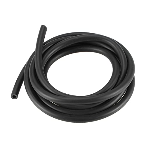 QUARKZMAN Tuyau de lubrifiant en caoutchouc noir 1/8 x 1/4 5 pieds, tube en plastique résistant à l'huile pour tuyau d'huile, tuyau d'eau, 3 mm x 6 mm