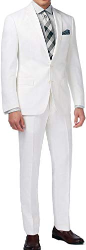 New Men's 2 Button White Dress Suit - Includes Jacket and Pants W36R x 42R
