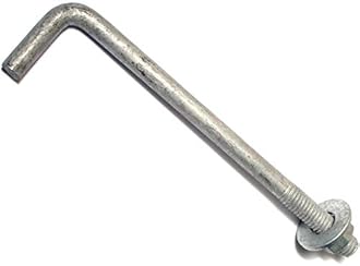 Hard to Find Fastener Hot Dip Galvanized Anchor Bolts, Sturdy Steel Anchors for Concrete, Cement, Asphalt in Construction, 3/8-16 x 6, Pack of 25