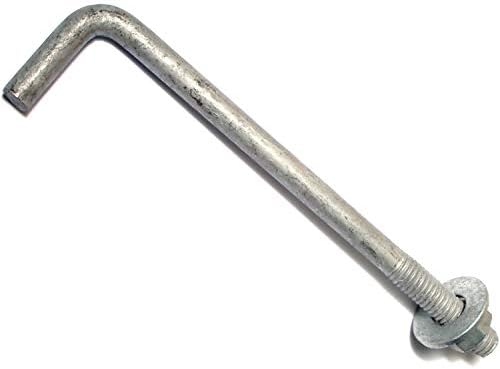 Hard-to-Find Fastener 014973147327 Galvanized Anchor Bolts, Gray 3/8-16 x 6" Piece-25