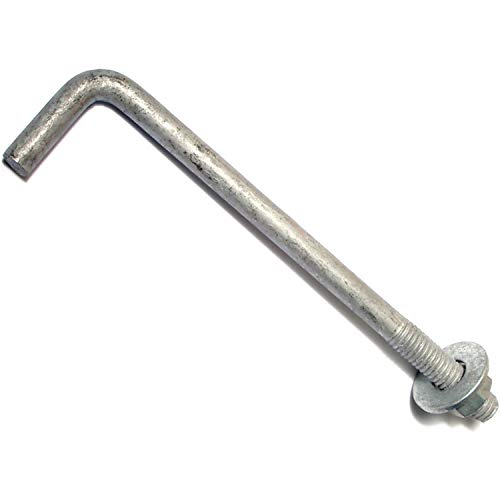 Hard to Find Fastener Hot Dip Galvanized Anchor Bolts, Sturdy Steel Anchors for Concrete, Cement, Asphalt in Construction, 3/8-16 x 6, Pack of 25 by FASTENER BASICS - Used condition - US$16.35