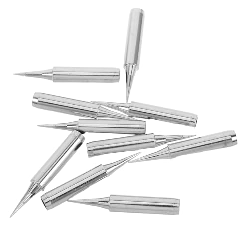 HOMSFOU Lot De 10 Embouts De Soudage De Rechange Pointes De Fer À Souder À Chauffage Rapide Accessoires Et Matériel De Soudage Argentés