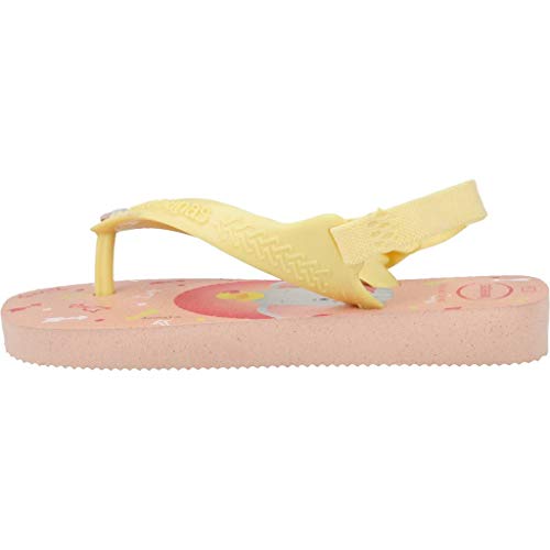 Chinelo Disney Classics, Havaianas, Bebê Unissex, Salmão/Amarelo, 22