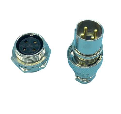 Connecteur inversé 4 broches GX16-4 16mm à verrouillage à vis anti-vibration