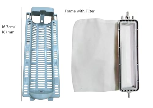 Image of Sanavya Washing Machine Filter | Lint Filter /Dust Filter /Waste Collector /Drain Jali for Semi & Fully Automatic Washing Machines (Compatible for lg. semi Frame with Filter)