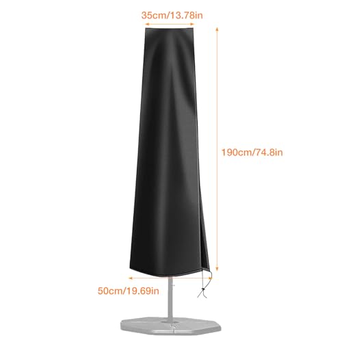 Funda para sombrilla de exterior impermeable con protección antiviento para jardín y terraza 3
