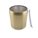 Cambridge Silversmiths 3-Quart Insulated Stainless Steel Ice Bucket, Brushed Gold
