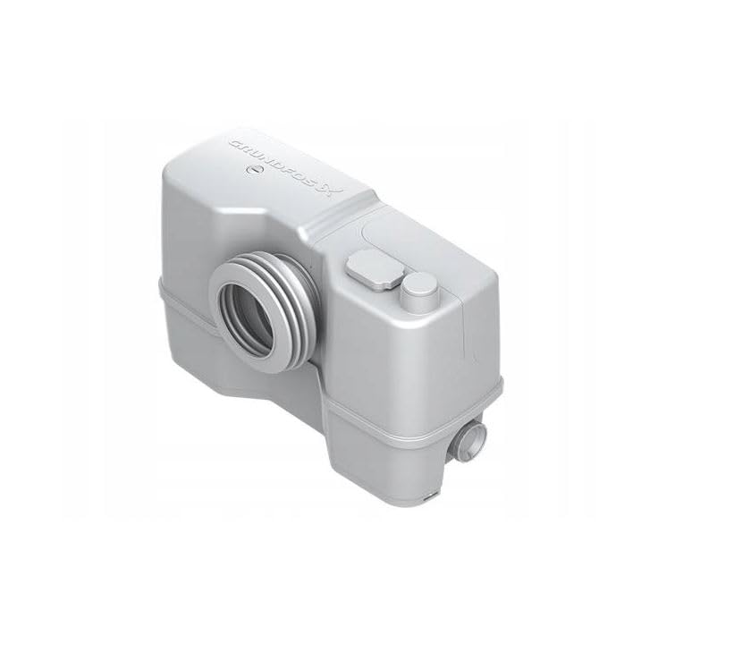 Sololift2 WC-3 Hebeanlage Abwasserhebeanlage, Weiß, Metall, Industrial Compact, Kleinhebeanlage, 452 x 175 x 263 mm, 230 V AC, 640 W, EN 12050-3, 50°C, 22-40 mm Rohrleitungsaußendurchmesser