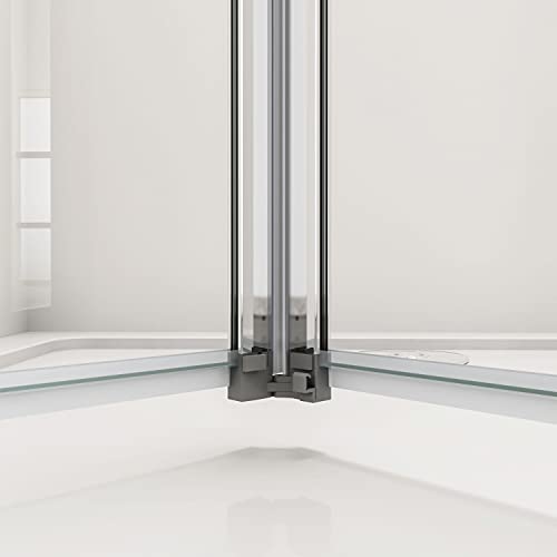 Huiyang 760mm Bi-Fold Glass Shower Screen Modern Shower Enclosure Reversible Folding Shower Cubicle Door