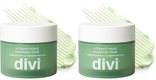 divi Whipped Repair Treatment Mask | Dry, Damaged, Color-Treated Hair | 8 oz (Pack of 2)