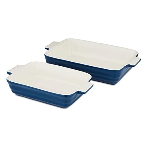 Barbary & Oak BO875001BLU Oven Dish, Stoneware, Limoges Blue Cover