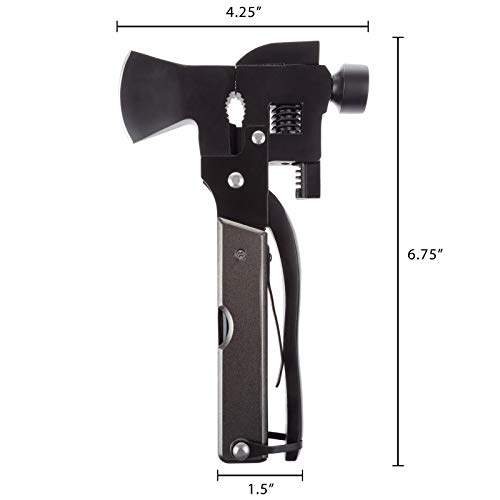 Multipurpose Axe, Hammer, And Knife Tool, 14-In-1 Portable Camping And Emergency Survival Mini Lightweight Folding Hatchet By Wakeman Outdoors #TOP7
