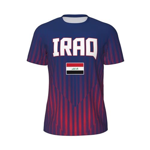 DABOYOZHZH Iraq Flag Cool Iraqans (33) Sports Jersey Mesh T-Shirt 3D Print for Running Cycling Soccer Tennis Fitness Climbing Shirts