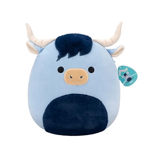 Squishmallows Original 14in Toro The Blue Highland Cow – Official Jazwares Plush (Large)