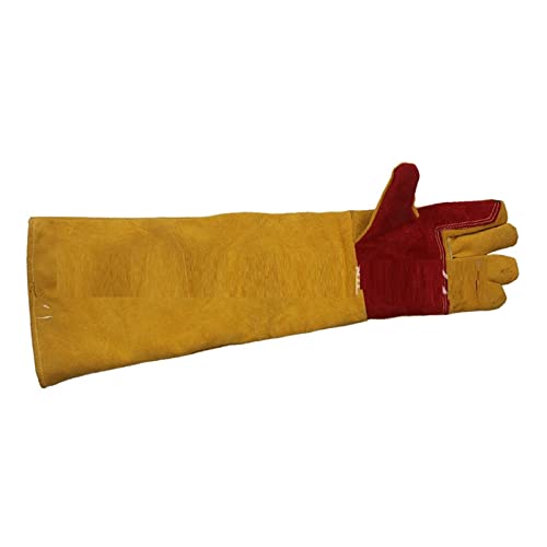 OUTFYT Gants de soudage un barbecue Points de cuisine Piscture résistant aux gants en cuir,Protection supérieure