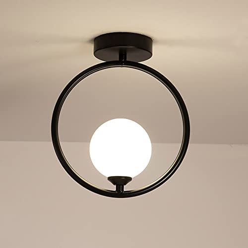 Lustre créativité en verre luminaire suspendu noir et or lampe de plafond