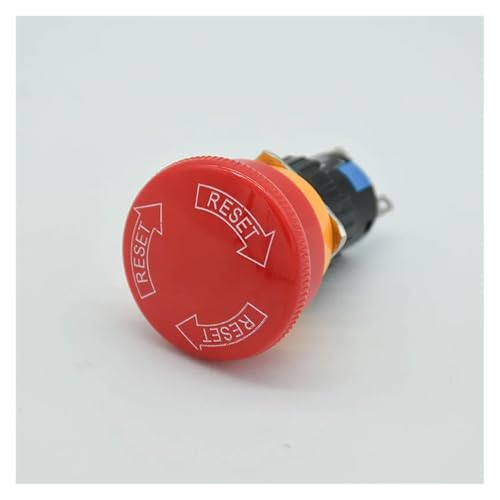 Interrupteur bouton poussoir arret urgence 3 broches AC 250V 3A
